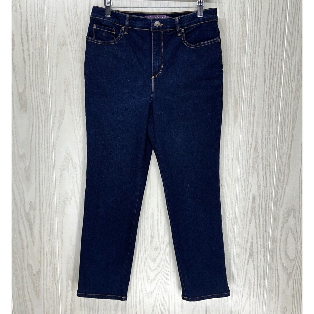 Gloria Vanderbilt Jeans Womens 10P Petite Blue Amanda Straight Mid Rise Stretch
